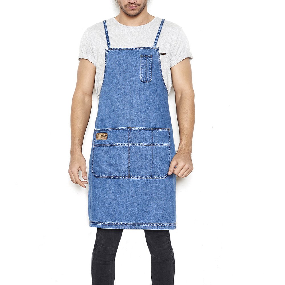 Bib Denim Apron Ramone Stone Wrangler Australia
