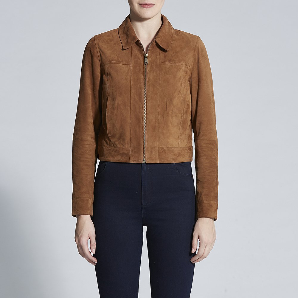 Tangier Suede Jacket Cognac Wrangler Australia